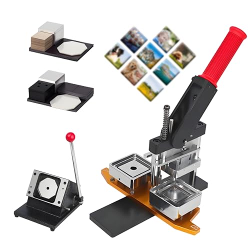 KPOUYYDS Kühlschrankmagnet-Maschine: 6,3 x 6,3 cm, quadratische Button-Presse mit Papierschneider, 1000 Sets Acryl-Verbrauchsmaterial für Präsentationen, Metalltüren 53 * 80-Cardoard KPOUYYDS Kühlschrankmagnet-Maschine: 6,3 x 6,3 cm, quadratische Button-Presse mit Papierschneider, 1000 Sets Acryl-Verbrauchsmaterial für Präsentationen, Metalltüren 53 * 80-Cardoard von KPOUYYDS
