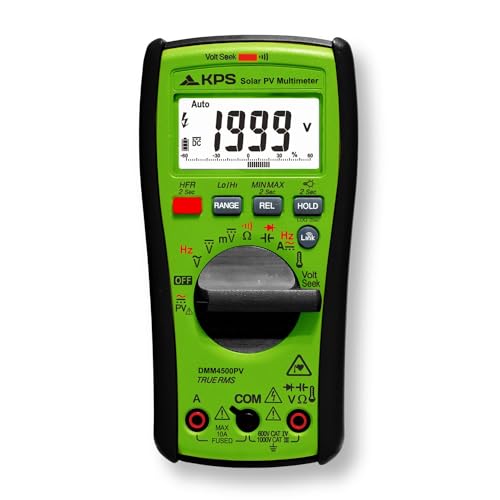 KPS -DMM4500PV Digitales Multimeter TRMS mit Bluetooth, Spannung 1500 VAC 2000 VDC, Strom AC/DC 10 A, Temperatur NCV LPF (Low Pass Filter) mit Autorange von KPS