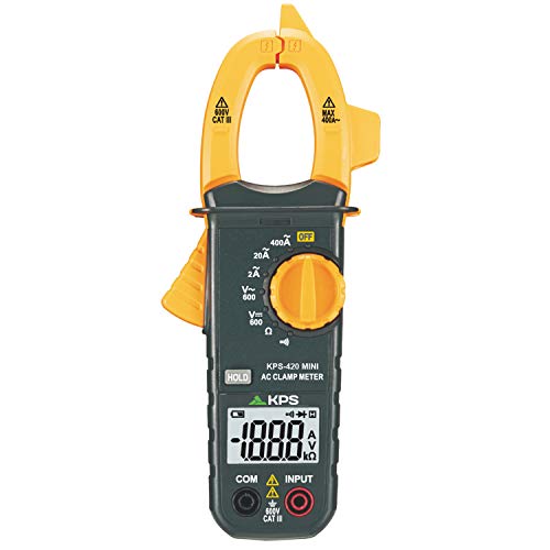 KPS-PA420 Stromzange Digitale mit 2000 Zählern AC/DC Spannung 600V, DC Strommessung 400A und Widerstand 2KΩ, Messwerthaltung, Durchgangswarnung und Diodentest. CAT. III 600V KPS-PA420 Stromzange Digitale mit 2000 Zählern AC/DC Spannung 600V, DC Strommessung 400A und Widerstand 2KΩ, Messwerthaltung, Durchgangswarnung und Diodentest. CAT. III 600V von KPS