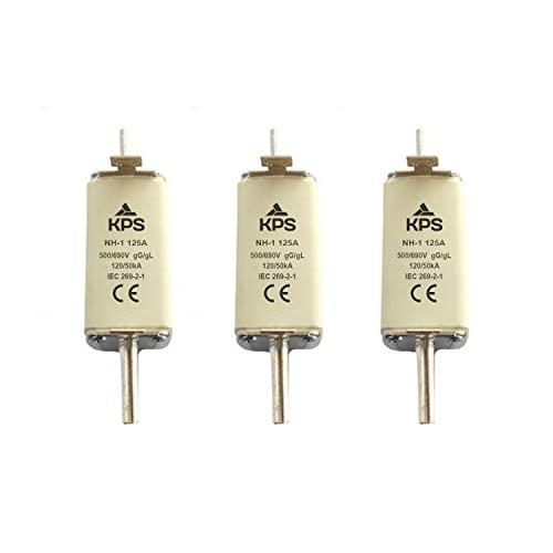 KPS Sicherung NH-1 500V gG-gL, 3 Stück NH1 (125 A) von KPS