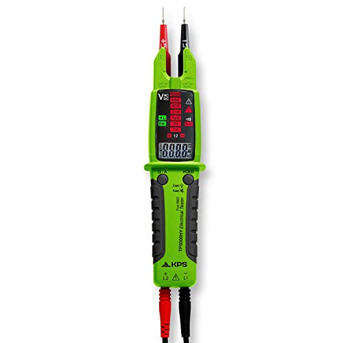 KPS-TP5000HY Multimeter mit Stromzange - TRMS Spannungs- & Strommessung AC/DC bis 1000V & 200A, Widerstand, Drehfeldprüfung, Phasenprüfung, IP65, CAT IV, 10.000 Counts von KPS