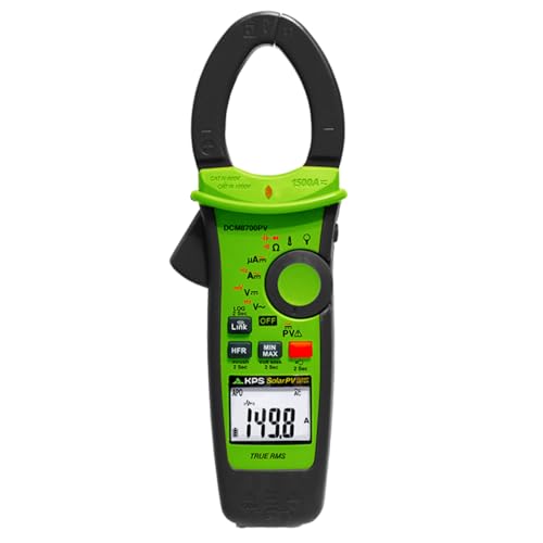 KPS TRMS-Zangenzähler für Solaranwendungen Spannung bis 1500VAC/2000VDC AC/DC 1500A und 4000µA DC Strom mit Bluetooth KPS TRMS-Zangenzähler für Solaranwendungen Spannung bis 1500VAC/2000VDC AC/DC 1500A und 4000µA DC Strom mit Bluetooth von KPS