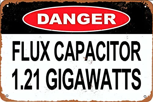 KPSheng Danger Sign Flux Capacitor 1,21 Gigawatts Schild, Aluminiumschild, Retro-Metallschild, Malerei, Metallschild für Wanddekoration, 20,3 x 30,5 cm KPSheng Danger Sign Flux Capacitor 1,21 Gigawatts Schild, Aluminiumschild, Retro-Metallschild, Malerei, Metallschild für Wanddekoration, 20,3 x 30,5 cm von KPSheng