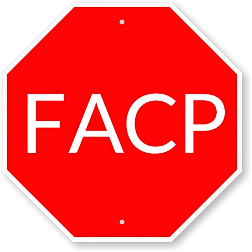 KPSheng Facp Fire Alarm Control Panel Schild, Vintage Warnung Metall Blechschild, Warnung Straße Metallschild, Wanddekoration, 30,5 x 30,5 cm von KPSheng