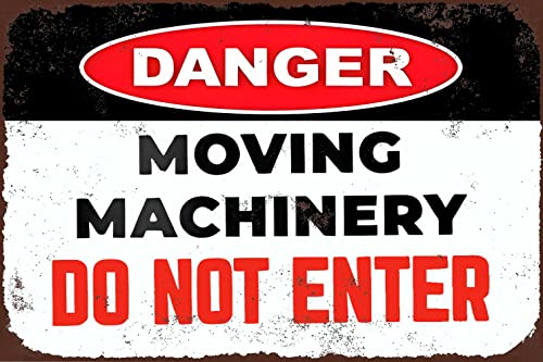 KPSheng Gefahrenschild "Moving Machinery Do Not Enter", Aluminium-Metallschild, Retro-Metallschild, Malerei, Metallschild für Wanddekoration, 20,3 x 30,5 cm KPSheng Gefahrenschild "Moving Machinery Do Not Enter", Aluminium-Metallschild, Retro-Metallschild, Malerei, Metallschild für Wanddekoration, 20,3 x 30,5 cm von KPSheng