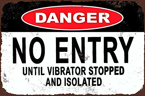 KPSheng Gefahrenschild "No Entery Until Stopped And Isolated", Aluminium-Metallschild, Retro-Metallschild, Malerei, Metallschild für Wanddekoration, 20,3 x 30,5 cm KPSheng Gefahrenschild "No Entery Until Stopped And Isolated", Aluminium-Metallschild, Retro-Metallschild, Malerei, Metallschild für Wanddekoration, 20,3 x 30,5 cm von KPSheng