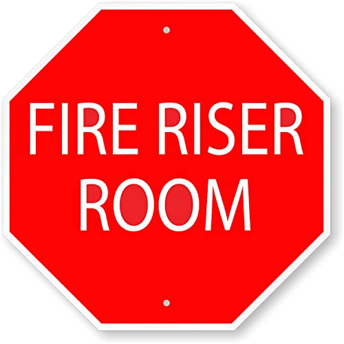 KPSheng Schild mit Aufschrift "Fire Riser Room", Vintage-Warnschild aus Metall, 30,5 x 30,5 cm KPSheng Schild mit Aufschrift "Fire Riser Room", Vintage-Warnschild aus Metall, 30,5 x 30,5 cm von KPSheng