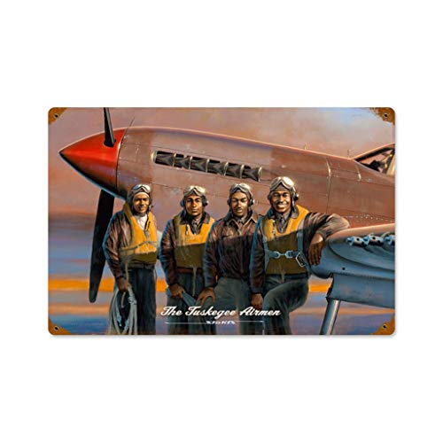 KPSheng Tuskegee Airmen Vintage Retro Vintage Bar Metall Blechschild Poster Stil Wandkunst Pub Bar Dekor Größe 20,3 x 30,5 cm KPSheng Tuskegee Airmen Vintage Retro Vintage Bar Metall Blechschild Poster Stil Wandkunst Pub Bar Dekor Größe 20,3 x 30,5 cm von KPSheng