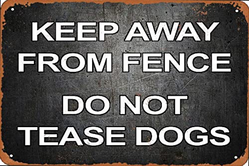 KPShenng Aluminium-Metallschild mit Aufschrift "Keep Away From Fence Do Not Tease Dogs", Wanddekoration, Warnschild, Aluminium, für den Innen- und Außenbereich, 20,3 x 30,5 cm KPShenng Aluminium-Metallschild mit Aufschrift "Keep Away From Fence Do Not Tease Dogs", Wanddekoration, Warnschild, Aluminium, für den Innen- und Außenbereich, 20,3 x 30,5 cm von KPSheng