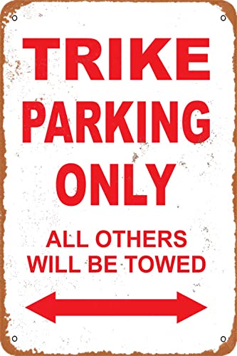 Wetterfestes Aluminium-Metallschild, Trike Parking Only All Others Will Be Towed, Vintage-Metallschilder, Wanddekoration, Aluminiumschild, Metallschild, Retro-Vintage-Metall, 20,3 x 30,5 cm Wetterfestes Aluminium-Metallschild, Trike Parking Only All Others Will Be Towed, Vintage-Metallschilder, Wanddekoration, Aluminiumschild, Metallschild, Retro-Vintage-Metall, 20,3 x 30,5 cm von KPSheng