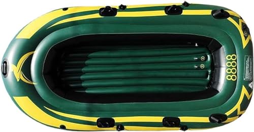 KPVVPEOX Grünes Tragbares Aufblasbares Boot Im Freien, Verdicktes Zusammenklappbares Pvc-Schlauchboot (Mit Luftpumpenpaddel)/a/230 * 130 * 36Cm von KPVVPEOX