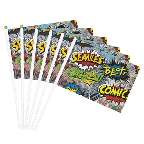 Comic-Kunstdruck, handlicher Fahnenmast, tragbare Flaggen, Dekoration, Veranstaltungen, vielseitige Verwendung, Gruppenaktivitäten von KPXXAQT