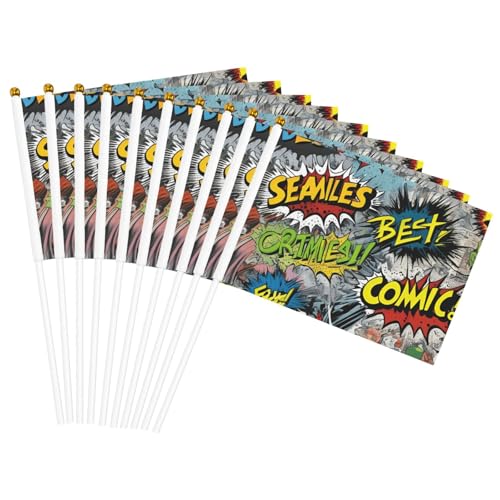 Comic-Kunstdruck, handlicher Fahnenmast, tragbare Flaggen, Dekoration, Veranstaltungen, vielseitige Verwendung, Gruppenaktivitäten von KPXXAQT