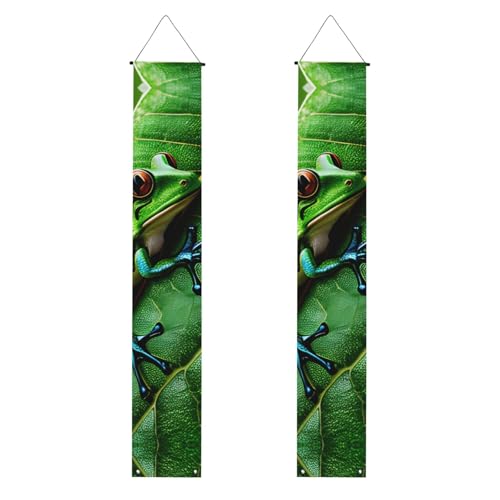 Froschblätter-Druck, praktische Aufbewahrung, Pflege, Banner, Hintergrund, speziell für Feiern von KPXXAQT