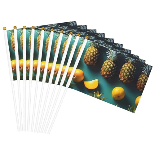 Handflaggenmast mit tropischen Früchten, Ananas, tragbar, Dekoration, Veranstaltungen, vielseitige Verwendung, Gruppenaktivitäten von KPXXAQT