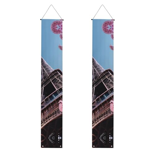 Ölgemälde Paris Eiffelturm-Druck, praktische Aufbewahrung, Pflege, Banner, Hintergrund, speziell für Feiern von KPXXAQT