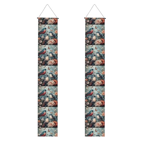 Romantischer, ausgefallener Vogel-Schmetterling-Druck, praktische Aufbewahrung, Banner, Hintergrund-Design, speziell für Feiern von KPXXAQT