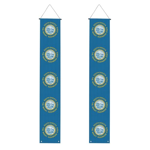 South Dakota Flaggen-Druck, praktische Aufbewahrung, Pflege, Banner, Hintergrund, speziell für Feiern von KPXXAQT