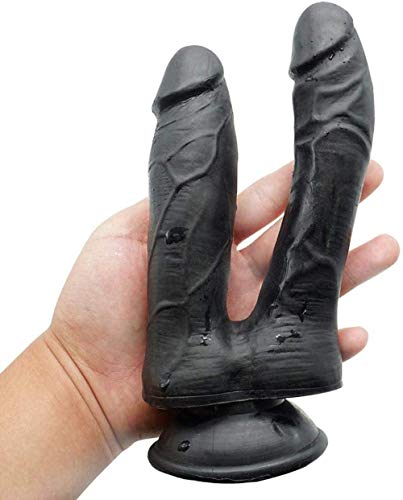 KQBAM Großer Doppel Dildo - Dual Realistischer Penis, Doppeldilos Double Dong Doppel-Penetration Analdildo Doppel Penis Doppeldildo Dildo Sexspielzeug 19 cm Lang Für Frauen Lesben Paare H. von KQBAM