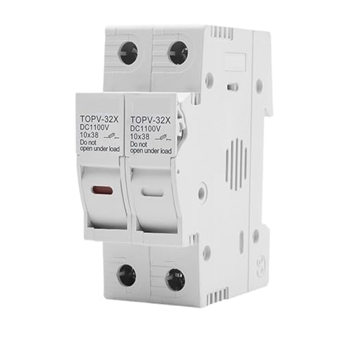 One set 1P 2P DC Fuse Holder 10 * 38mm High Voltage Solar PV 1100V TOMZN TOPV-30 Base Photovoltaic System Protection Protector gpV(25A,2P With LED) von KQCELQMKQ