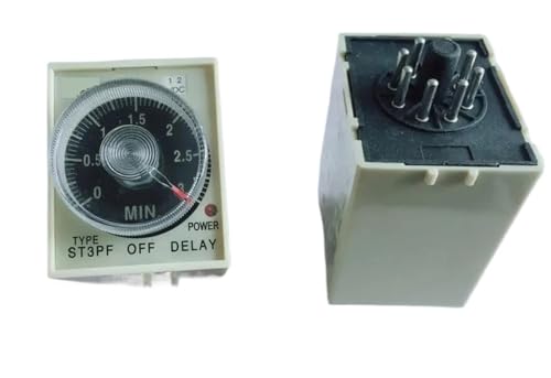 ST3PF2 ST3PF-2 Time relay DC12V DC24V AC36V AC110V AC220V AC380V Power off delay relay 2NO 2NC 8Pin 1S/5S/10S/30S/60S/3M/10M(3M,220V) von KQCELQMKQ