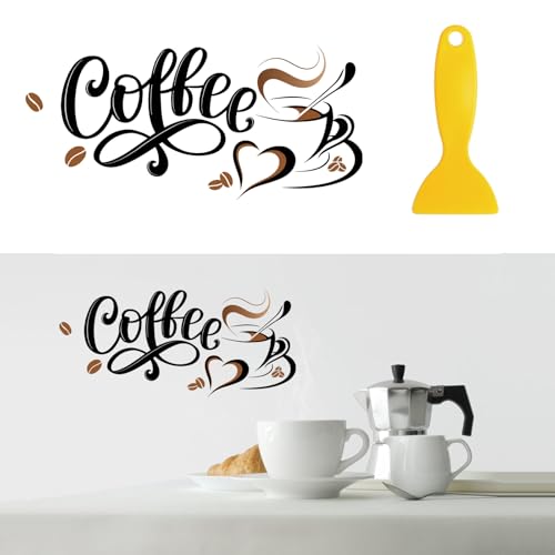 KQDRAVINE 1 Stück Wandtattoo KüChe, 40 x 38 CM Wandtattoo KüChe Selbstklebend, Wandtattoo Flur, Wandsticker KüChe, Geeignet für die Wanddekoration in Küchen, Wohnzimmern, Restaurants, Büros und Cafés von KQDRAVINE