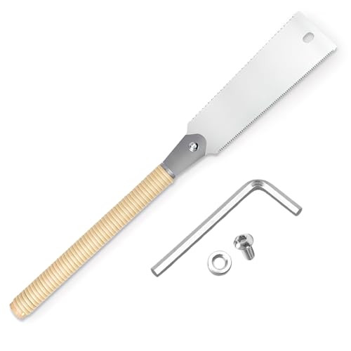KQDRAVINE Japansäge Ryoba, Dübelsäge Japanische Säge Holzsäge, 9/18 TPI Feinsäge Holz Abnehmbar Handsäge Holz 240mm aus SK5 Karbonstahl, Ryoba Japansäge Japan Säge für DIY Holzbearbeitungswerkzeuge KQDRAVINE Japansäge Ryoba, Dübelsäge Japanische Säge Holzsäge, 9/18 TPI Feinsäge Holz Abnehmbar Handsäge Holz 240mm aus SK5 Karbonstahl, Ryoba Japansäge Japan Säge für DIY Holzbearbeitungswerkzeuge von KQDRAVINE