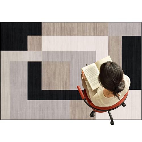 Bodenschutzmatte für Hartböden, Bürostuhl Unterlage, Gaming Stuhlmatten, Schreibtischstuhl Unterlage, Bodenschutzmatte Bürostuhl Teppich, Kratzfest Mehrzweck-Stuhlteppich für zu Hause 100 x 120 cm von KQIEJUY