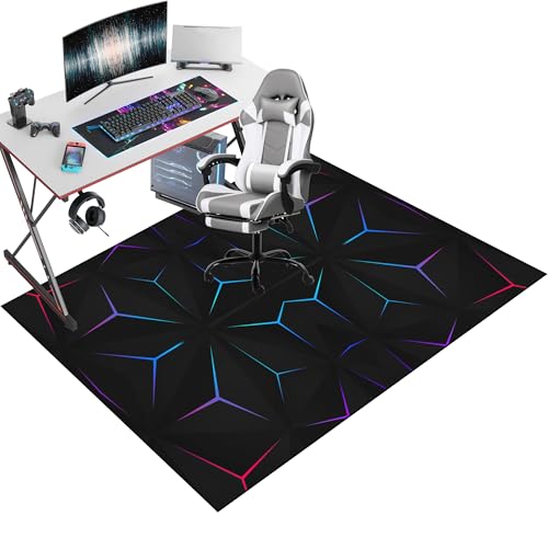 KQIEJUY Bodenschutzmatte für Hartböden, Gaming Stuhl Unterlage, Bodenmatte für Rollstühle, Bürostuhl Unterlage Schreibstuhlunterlage, 60 x 70 cm Teppich Unterlage-Kratzfest für Parkett und Hartböden von KQIEJUY