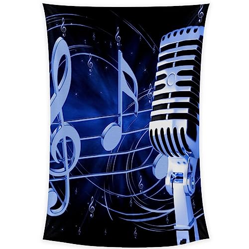 KQNZT Wandteppich für Schlafzimmer, Wandteppich für Zimmer,Musik Blaue Musiknoten KQNZT Wandteppich für Schlafzimmer, Wandteppich für Zimmer,Musik Blaue Musiknoten von KQNZT