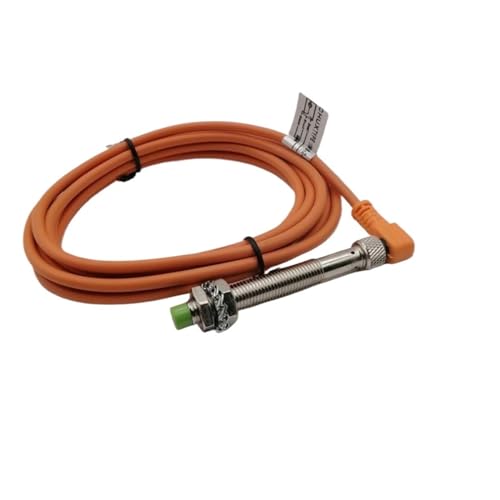 M8 Induktiver Näherungsschalter PNP 2 mm Erkennungsabstand NO/NC 3-Draht-Zylinder mit Biegesensor-Anschluss 90 Grad 2 m Stecker(PNP NC) von KQRGWWPC