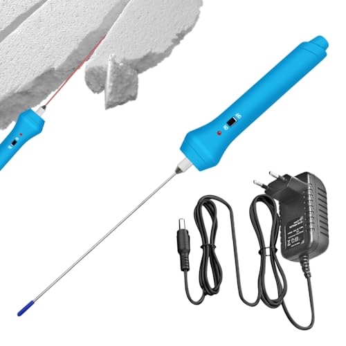 KQWVZ Elektrischer Schaumstoffschneider, Heißdraht-Schaumschneider mit Netzteil, Elektrischer Schneidstift, Heißmesser-Schaumschneider, Elektrisches Styropor-Schneidwerkzeug für Schnittkanten von KQWVZ