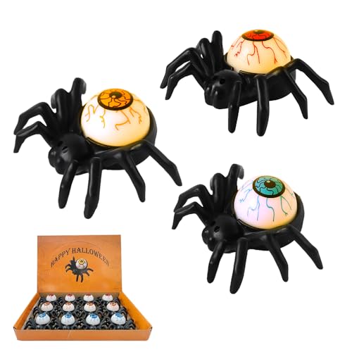 KQWVZ Halloween Spinne Kerzenlicht, 12 Stück Halloween Deko Spinne Teelichter, HalloweenSpinnes Schädel Kerzenlicht, HalloweenSpinnes Lampe Für HalloweenParty Innen Außen Home Dekor von KQWVZ