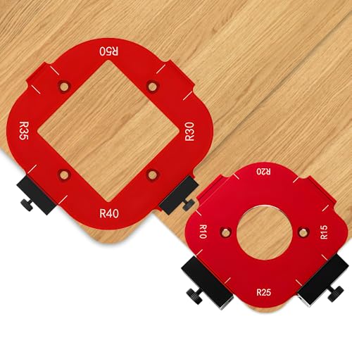 KQWVZ Eckradius-Frässchablonen, 2 PCS OberfräSe Schablone, 4-in-1 Runde Eckradius Schablone, für Oberfräse R10 R15 R20 R25 R30 R35 R40 R50, Radius Jig Router Schablonen Ecke, für Holzbearbeitung DIY KQWVZ Eckradius-Frässchablonen, 2 PCS OberfräSe Schablone, 4-in-1 Runde Eckradius Schablone, für Oberfräse R10 R15 R20 R25 R30 R35 R40 R50, Radius Jig Router Schablonen Ecke, für Holzbearbeitung DIY von KQWVZ