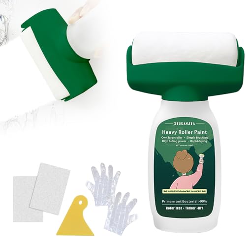 KQWVZ Wandfarbe Ausbessern Weiß 500g, 2 in 1 Weiße Farbe Wand Ausbessern,Wandfarbe Weiß Roller Mit Wandreparaturpaste, Abstreifer, 2 Sandpapers, Einweghandschuhe Ausbesserungsfarbe Weiss KQWVZ Wandfarbe Ausbessern Weiß 500g, 2 in 1 Weiße Farbe Wand Ausbessern,Wandfarbe Weiß Roller Mit Wandreparaturpaste, Abstreifer, 2 Sandpapers, Einweghandschuhe Ausbesserungsfarbe Weiss von KQWVZ