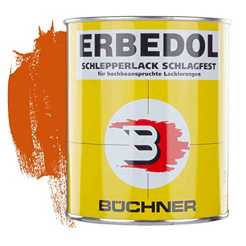 ERBEDOL | Schlepperlack | Howard | orange | SL2204 | 0,75 l | restaurieren | Traktor | lackieren | Farbe | Trecker | Frontlader | Lack | Lackierung | Farbton | schnelltrocknend | deckend | stoßfest von KRAGRAR