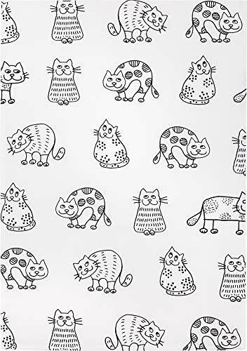 KRACHT since 1810 Halbleinen bedrucktes Küchentuch, 2er Set, 68,6 x 50,8 cm, weich, saugfähig, antistatisch und fleckenabweisend, 50/50 Leinen und Baumwollmischung Cats in Line KRACHT since 1810 Halbleinen bedrucktes Küchentuch, 2er Set, 68,6 x 50,8 cm, weich, saugfähig, antistatisch und fleckenabweisend, 50/50 Leinen und Baumwollmischung Cats in Line von Kracht seit 1810