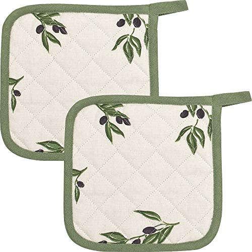 Kracht Topflappen "Olivenzweige" 2er-Pack Olivenzweige Größe 22x22 cm Kracht Topflappen "Olivenzweige" 2er-Pack Olivenzweige Größe 22x22 cm von KRACHT