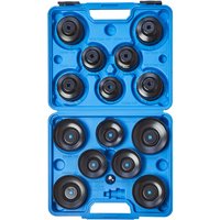Kraftplus - K.210-3615 Ölfilterschlüssel Satz Ölfilterkappen Ölfilter Werkzeug mit Adapter - 15 teilig von KRAFTPLUS