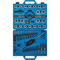 K.265-0045 Gewindeschneidsatz 1/4' - 1' Gewindeschneider Gewindebohrer Set Gewindeschneidwerkzeug Feingewinde Grobgewinde Zoll - Kraftplus von KRAFTPLUS