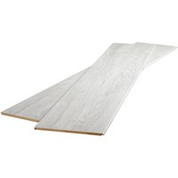 KRAFTRONIC Dekorpaneele »Monte Liska«, weiß, foliert, Holz, Stärke: 10 mm, mit Rundfuge - weiss von KRAFTRONIC