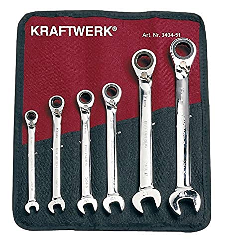 Kraftwerk 3404-51 6-teilig Clickraft-Satz 8-19 mm Rolltasche von KRAFTWERK