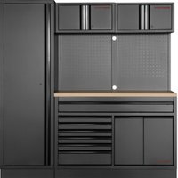 Kraftwerk MOBILIO BLK 2er Kombi breit, Lochwand, Buche von KRAFTWERK