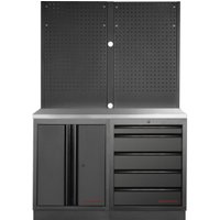 Kraftwerk Mobilio 2er Kombi Lochwand 2 Edelstahl, 5 Schubladen Kraftwerk Mobilio 2er Kombi Lochwand 2 Edelstahl, 5 Schubladen von KRAFTWERK