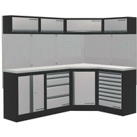 Mobilio 4er Kompakt-Kombi mit Lochwand, Edelstahl 430 von KRAFTWERK