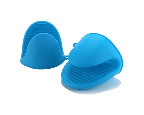 Ofenhandschuhe | Ofenhandschuhe | Küchenhandschuhe | Silikonhandschuhe | Luftfritteuse | Küchenutensilien | Luftfritteuse Zubehör | Airfyer-Zubehör | BPA-freies Silikon (BPA-freies Silikon, blau) von KRAPPS