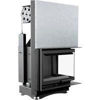 Kamineinsatz Gusseisen KRATKI MAJA rechts 8 kW Ø 150 mit Schiebetür von KRATKI