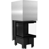 Kamineinsatz KRATKI NBC 500/500 8 kW Ø 200 mit Schiebetür schwarz Verkleidung von KRATKI