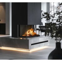 Kamineinsatz KRATKI REGNOR 800/400 8 kW Ø 200 3 seiten glas, schwarz mit Türfeder von KRATKI