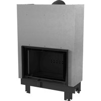 Kamineinsatz aus Stahl KRATKI MBO 15 kW Ø 200 mit Schiebetür schwarz Verkleidung von KRATKI